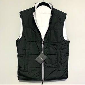 NWT Men’s J. Hilburn Black/White Reversible Vest